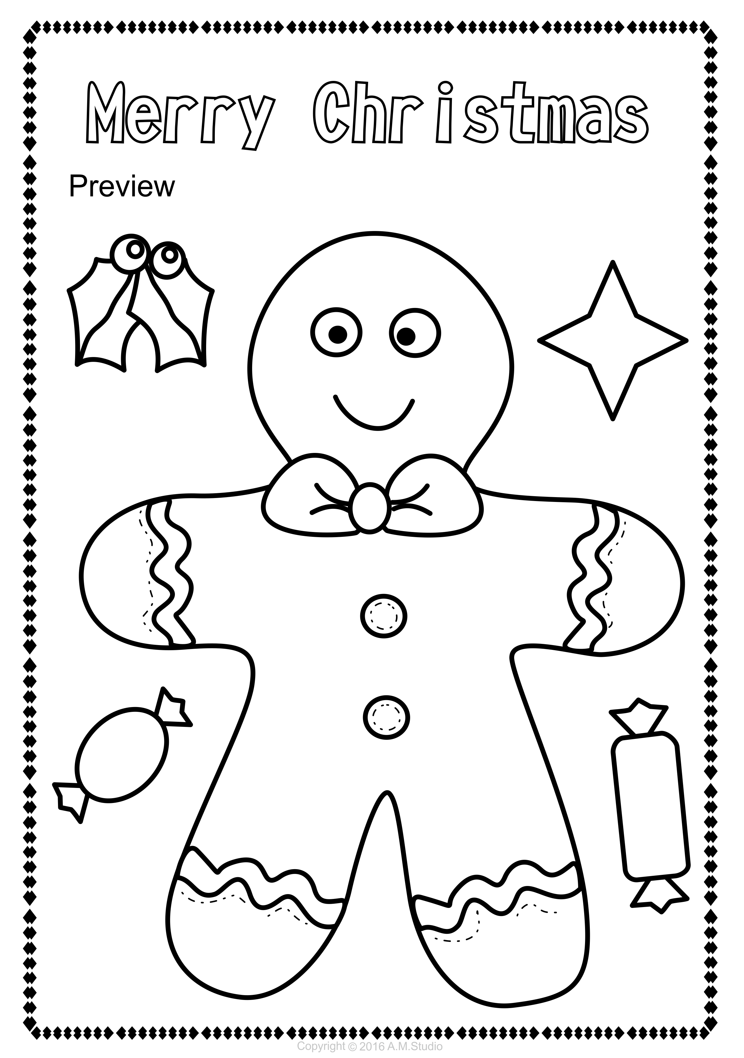 55 Toddler Christmas Coloring Pages 24