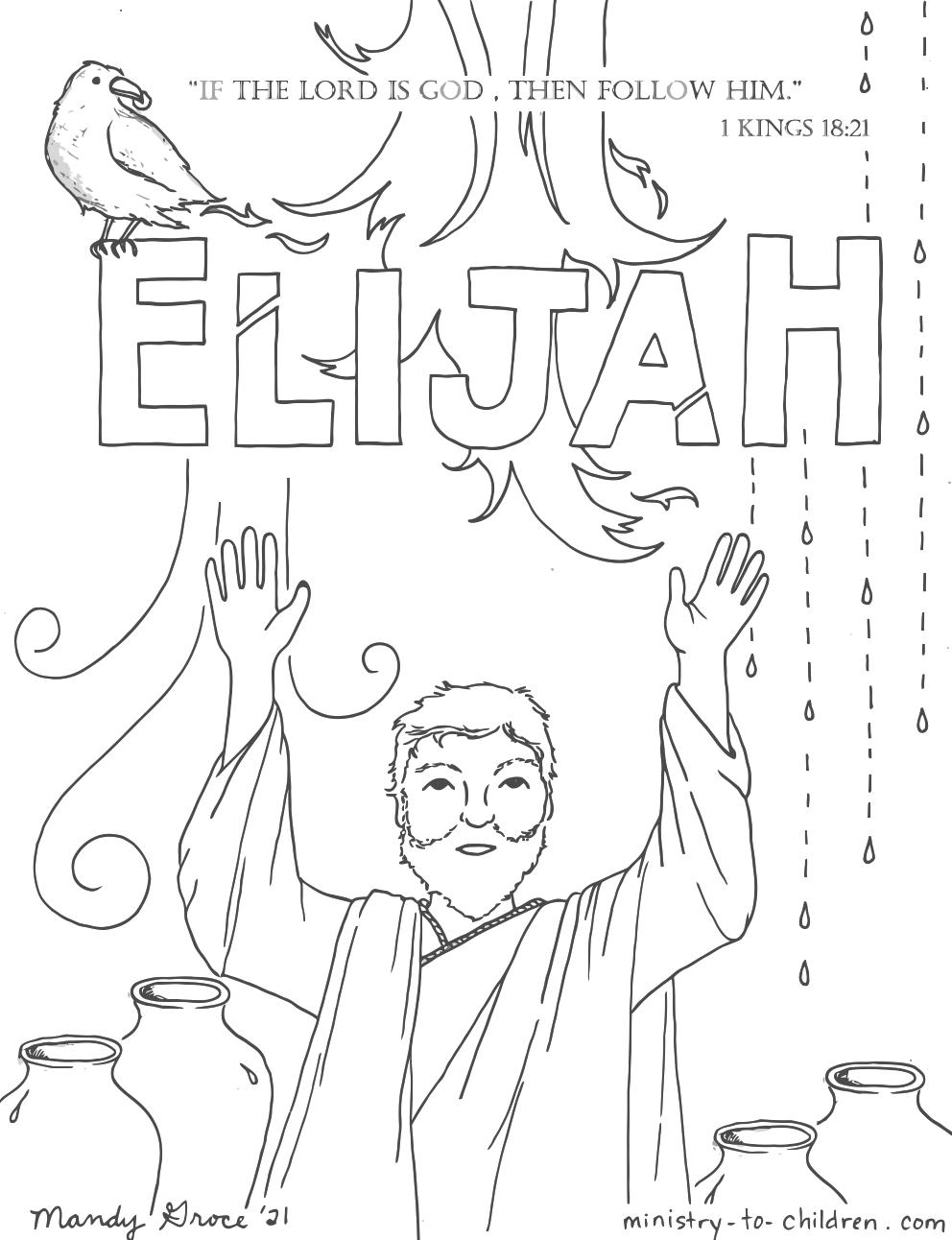 Coloring Page Of Elijah 1