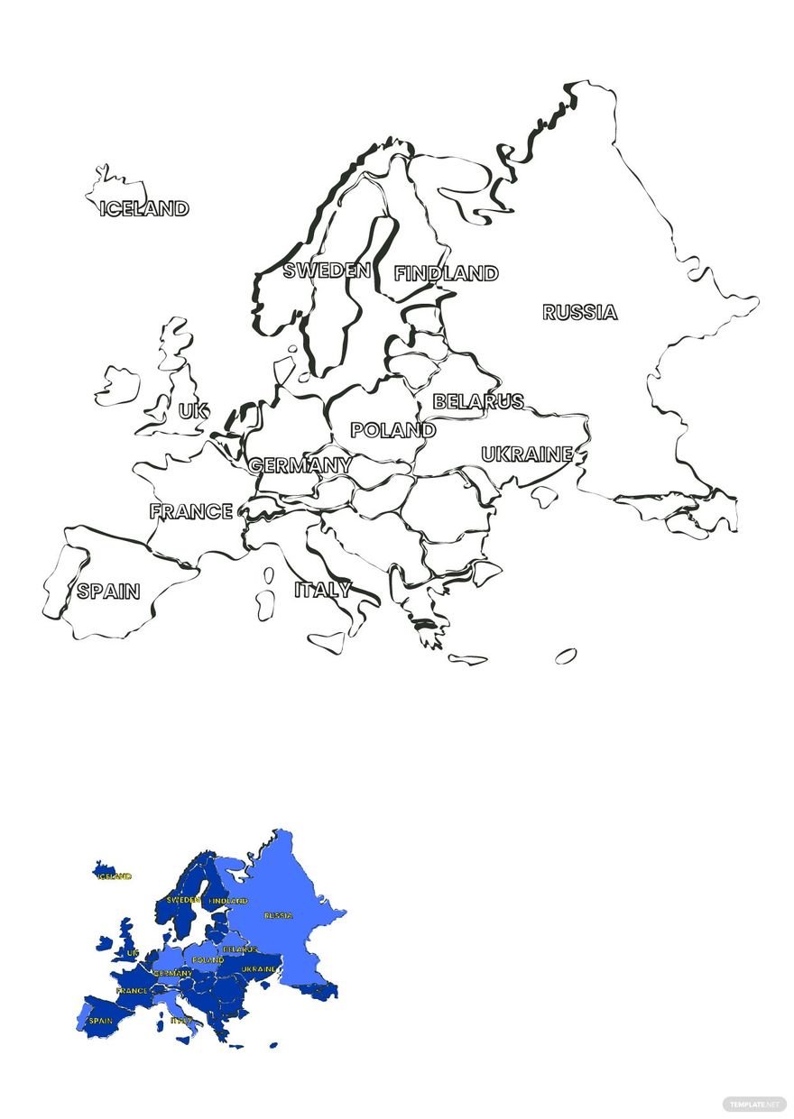 Coloring Page Of Europe 2