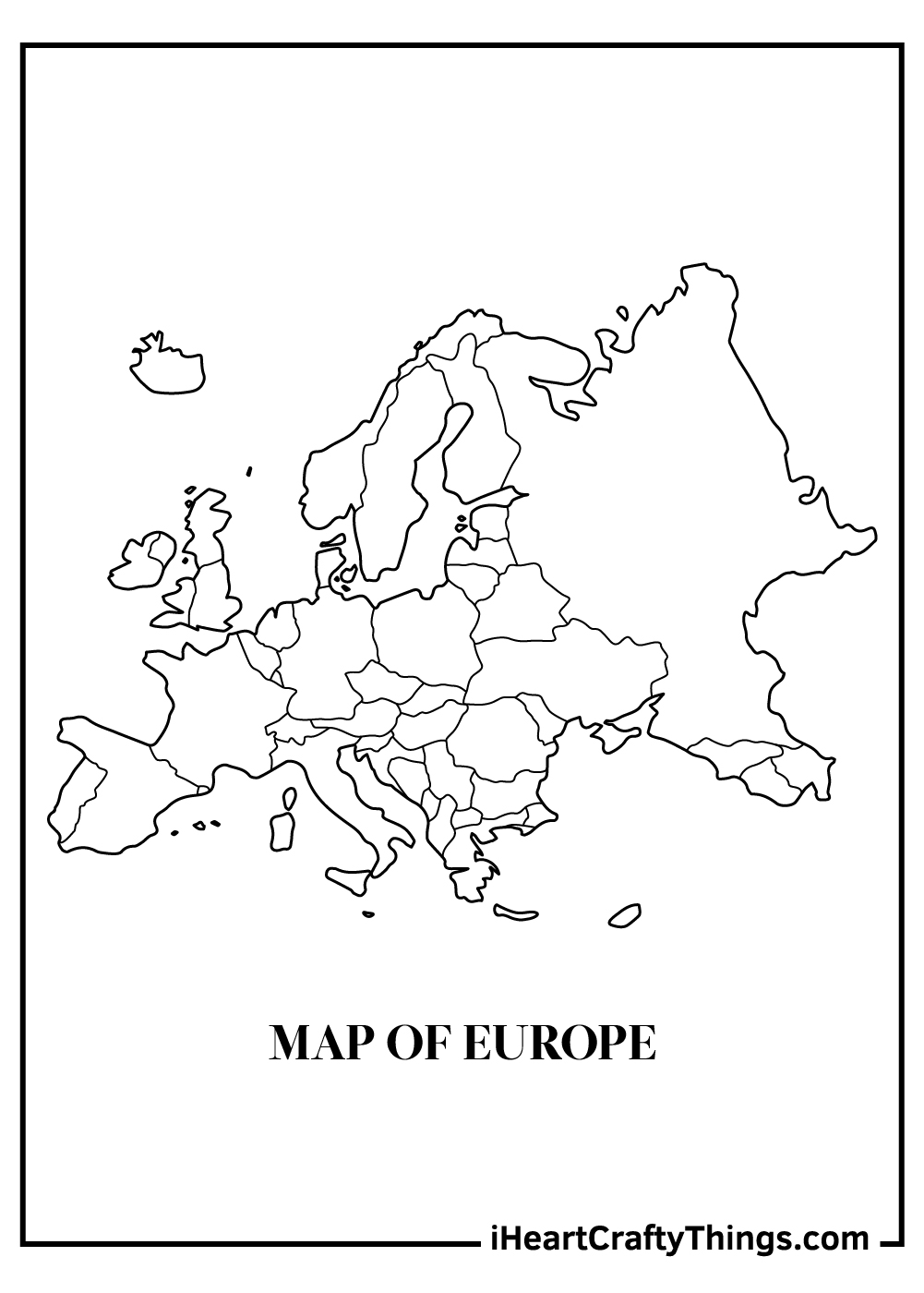 Coloring Page Of Europe 3