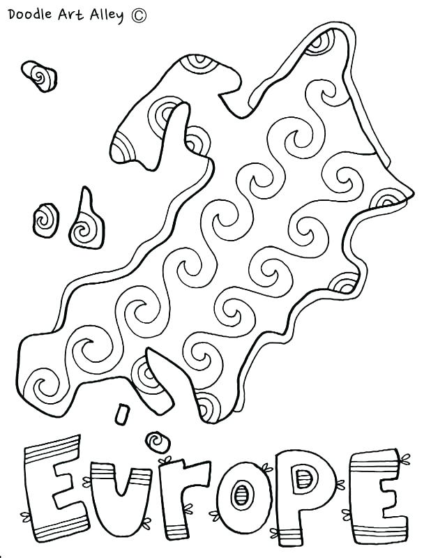 Coloring Page Of Europe 54