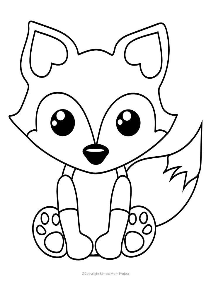 Cute Animals Coloring Pages Printable 46