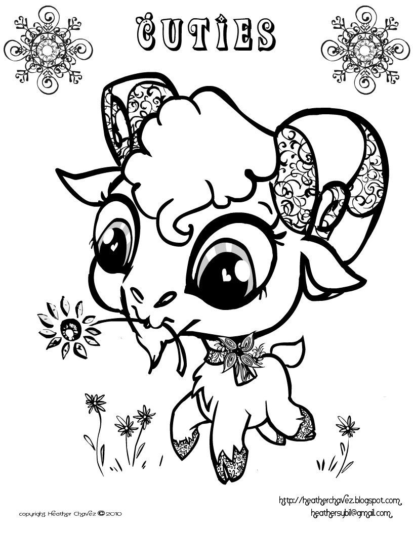 Cute Animals Coloring Pages Printable 64