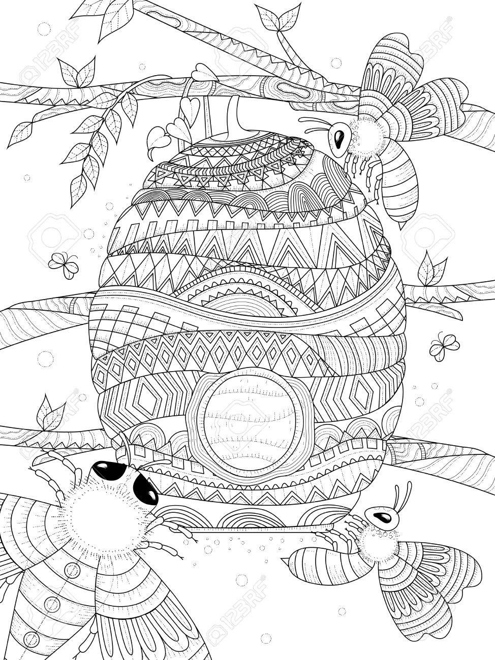 Honeycomb Coloring Page 6