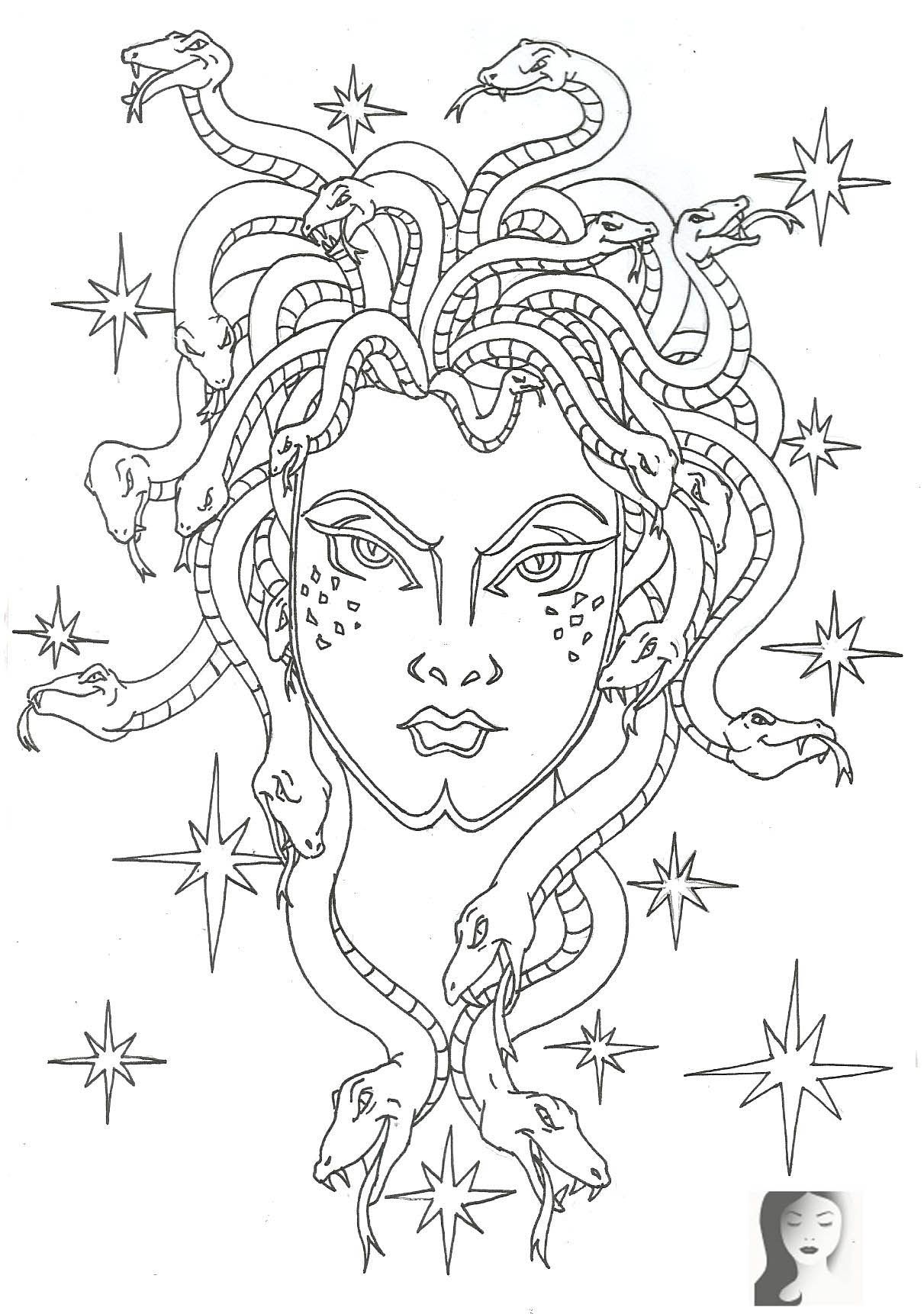 Medusa Coloring Pages 1