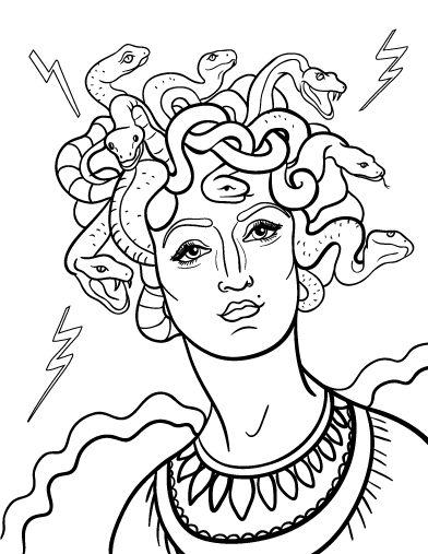 Medusa Coloring Pages 11