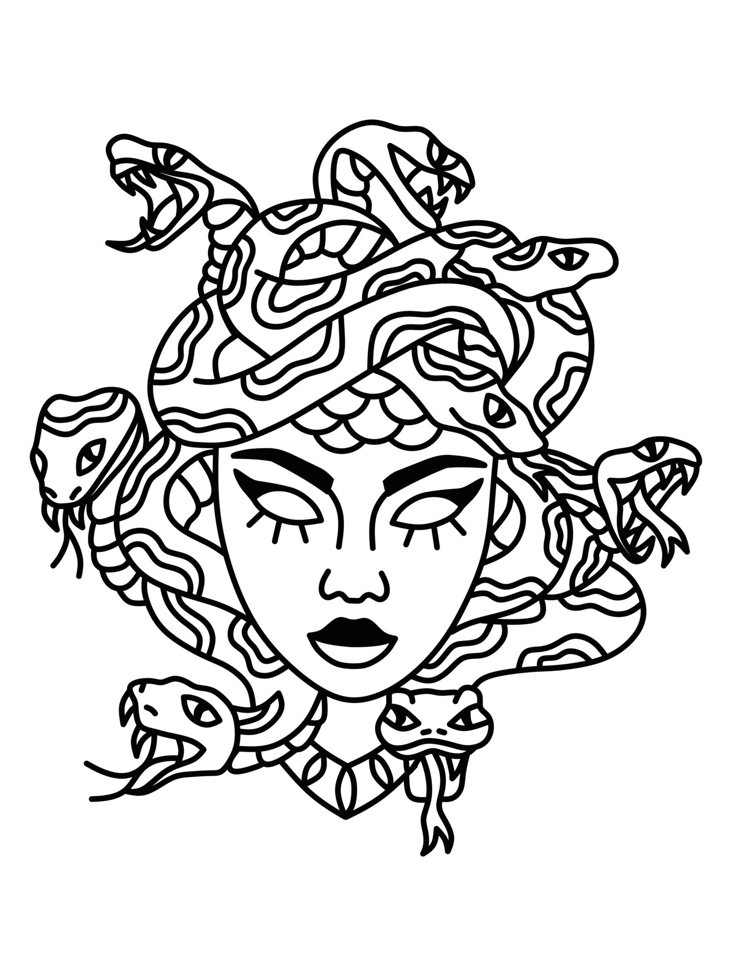 Medusa Coloring Pages 19