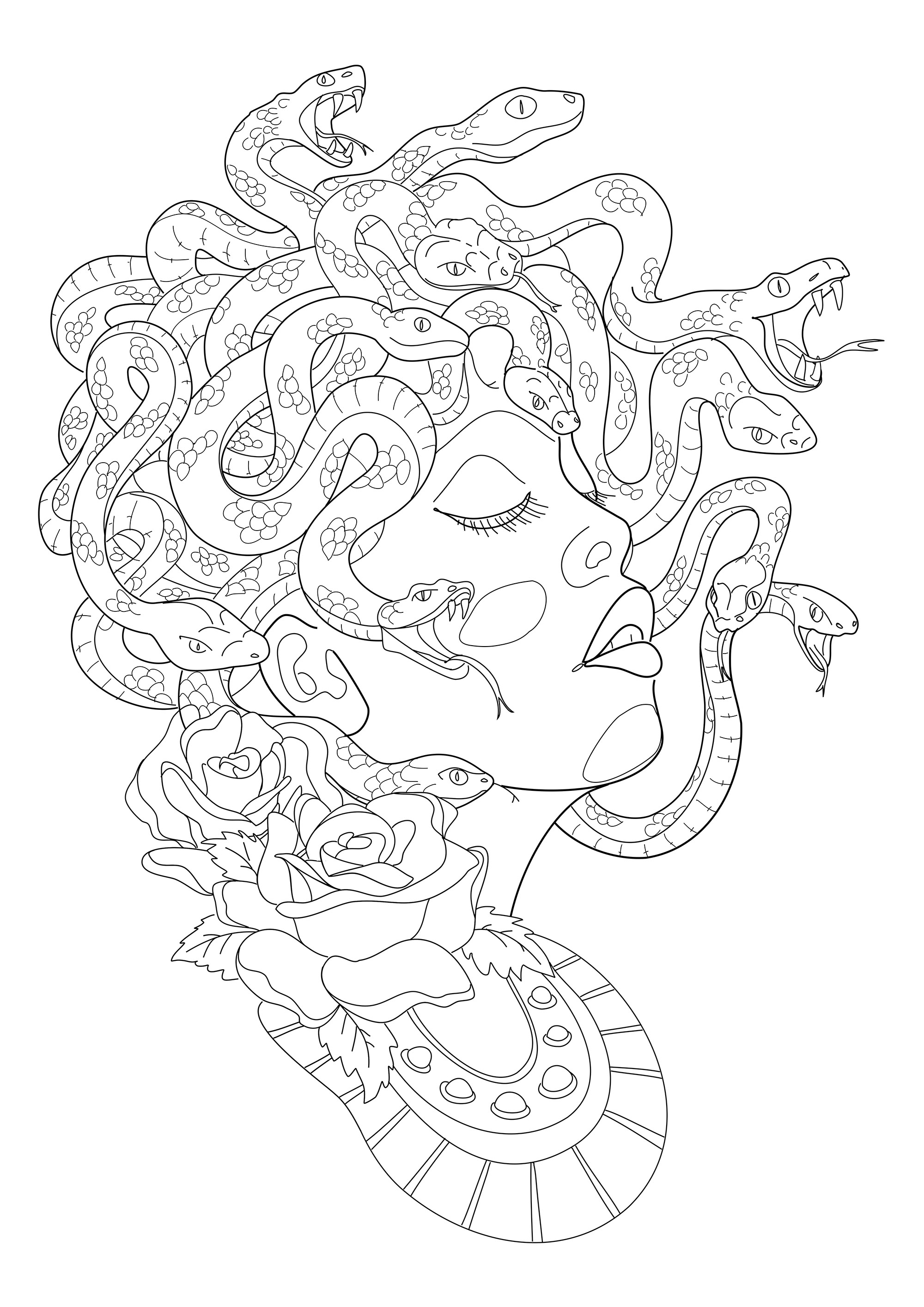 Medusa Coloring Pages 22