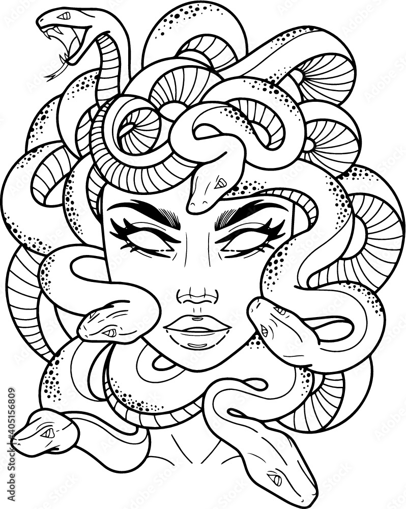 Medusa Coloring Pages 34