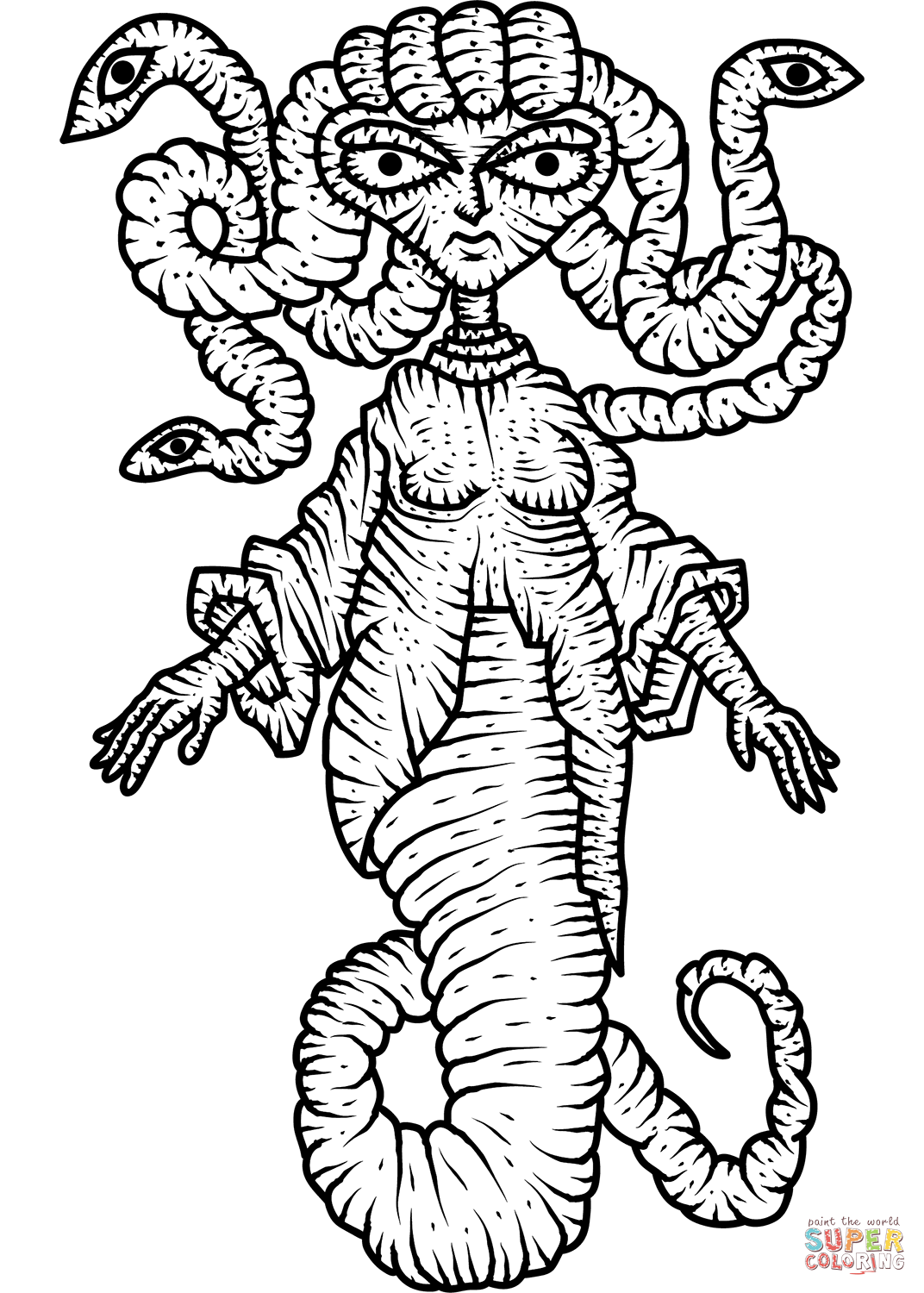 Medusa Coloring Pages 38