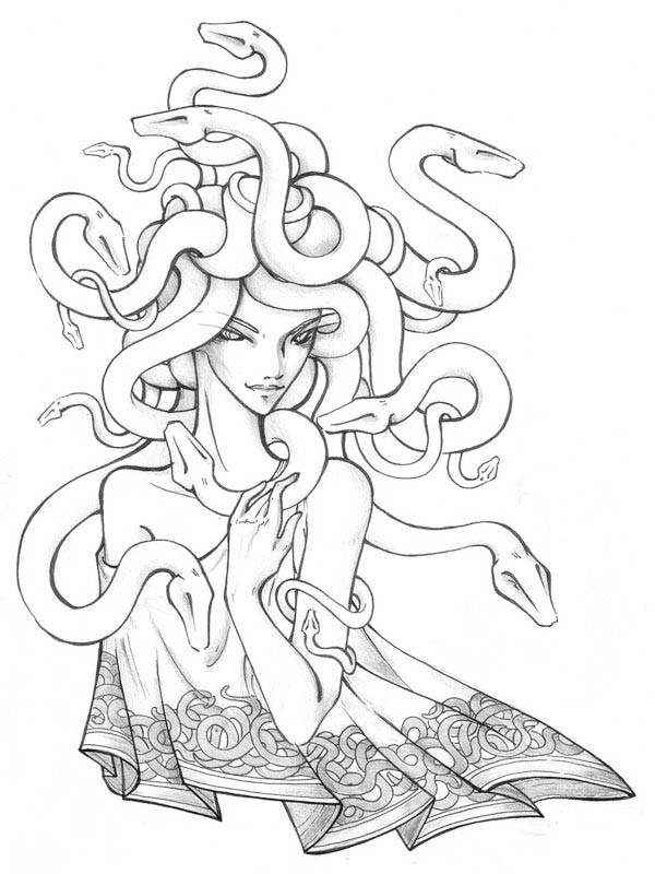 Medusa Coloring Pages 4