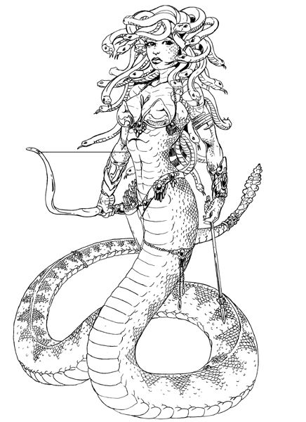 Medusa Coloring Pages 41