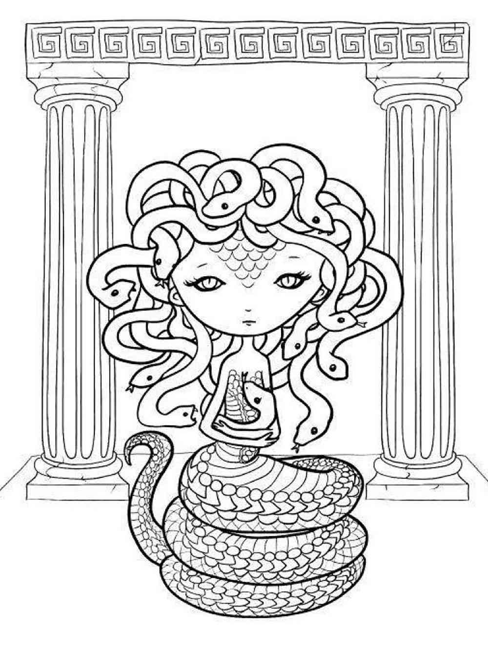 Medusa Coloring Pages 6