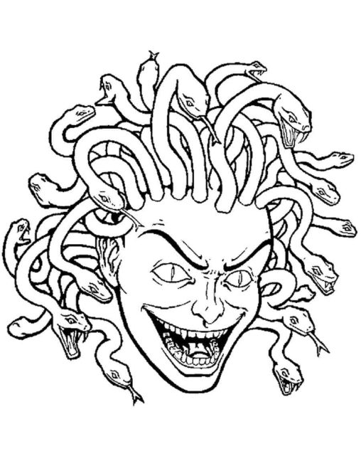 Medusa Coloring Pages 7