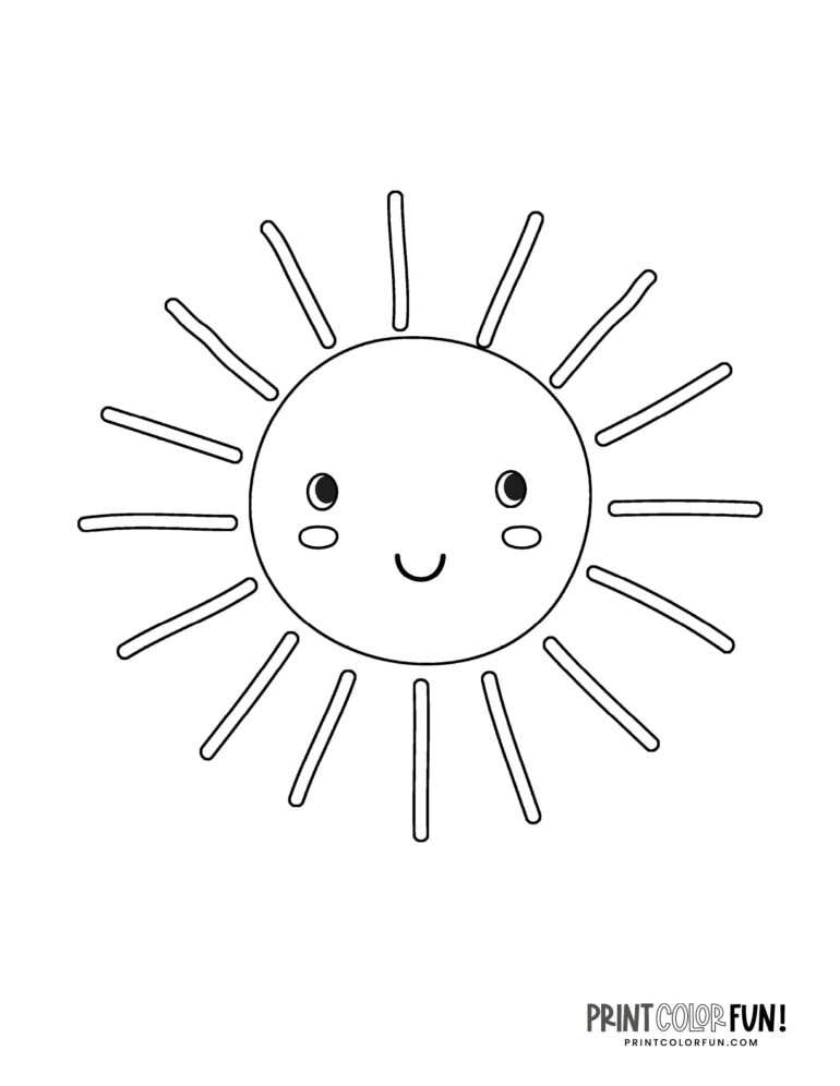 Sunshine Coloring Pages Printable 50