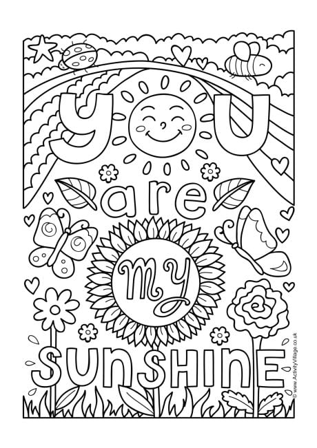 Sunshine Coloring Pages Printable 51