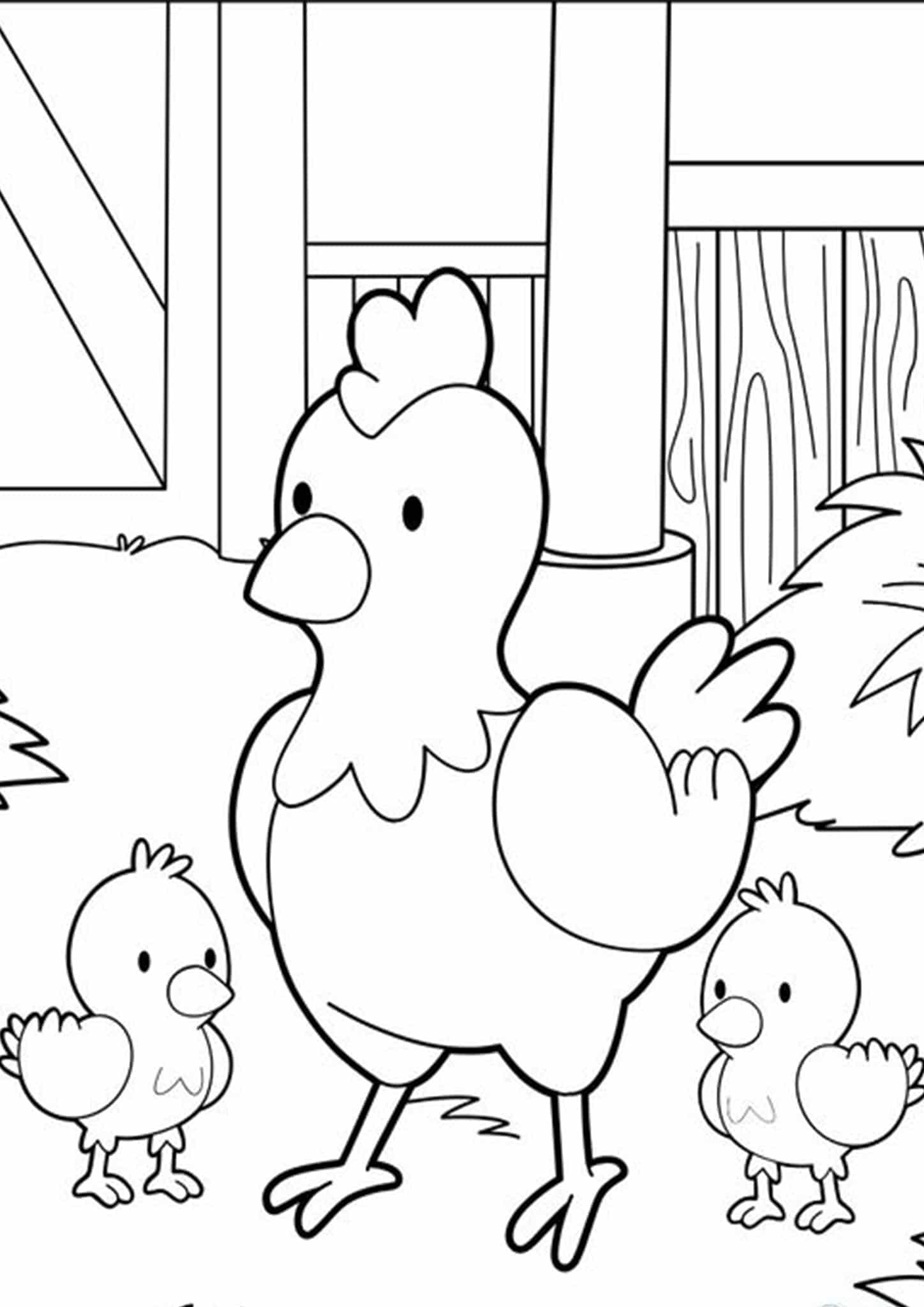 30 Coloring Picture Of Chicken 58