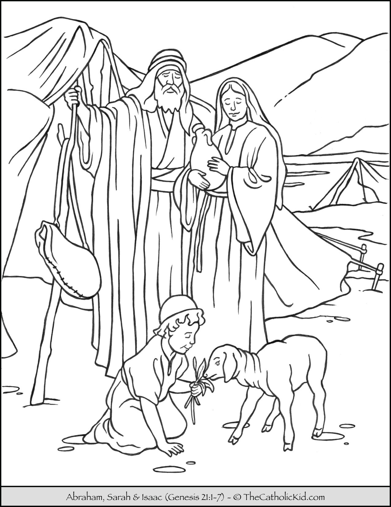 35 Coloring Pages Abraham And Sarah 56