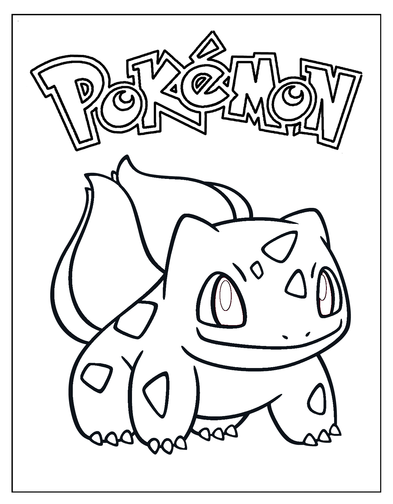 45 Bulbasaur Pokemon Coloring Page 1