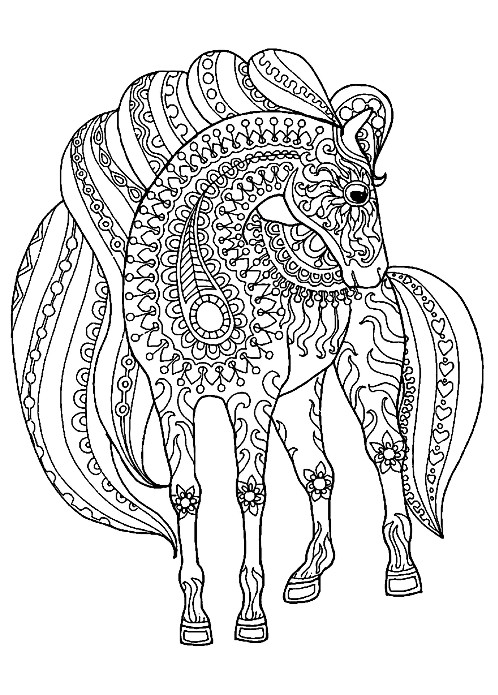 45 Horse Coloring Pages Realistic 17