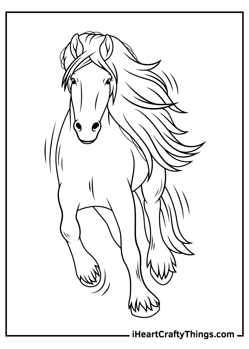 45 Horse Coloring Pages Realistic 3