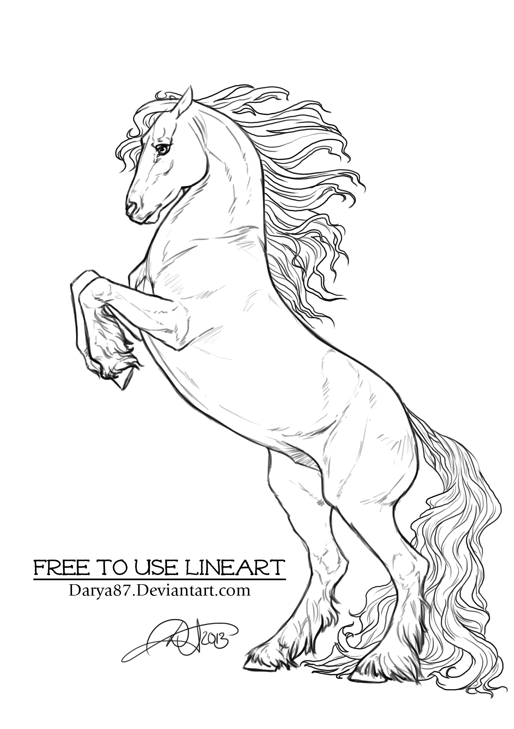 45 Horse Coloring Pages Realistic 33