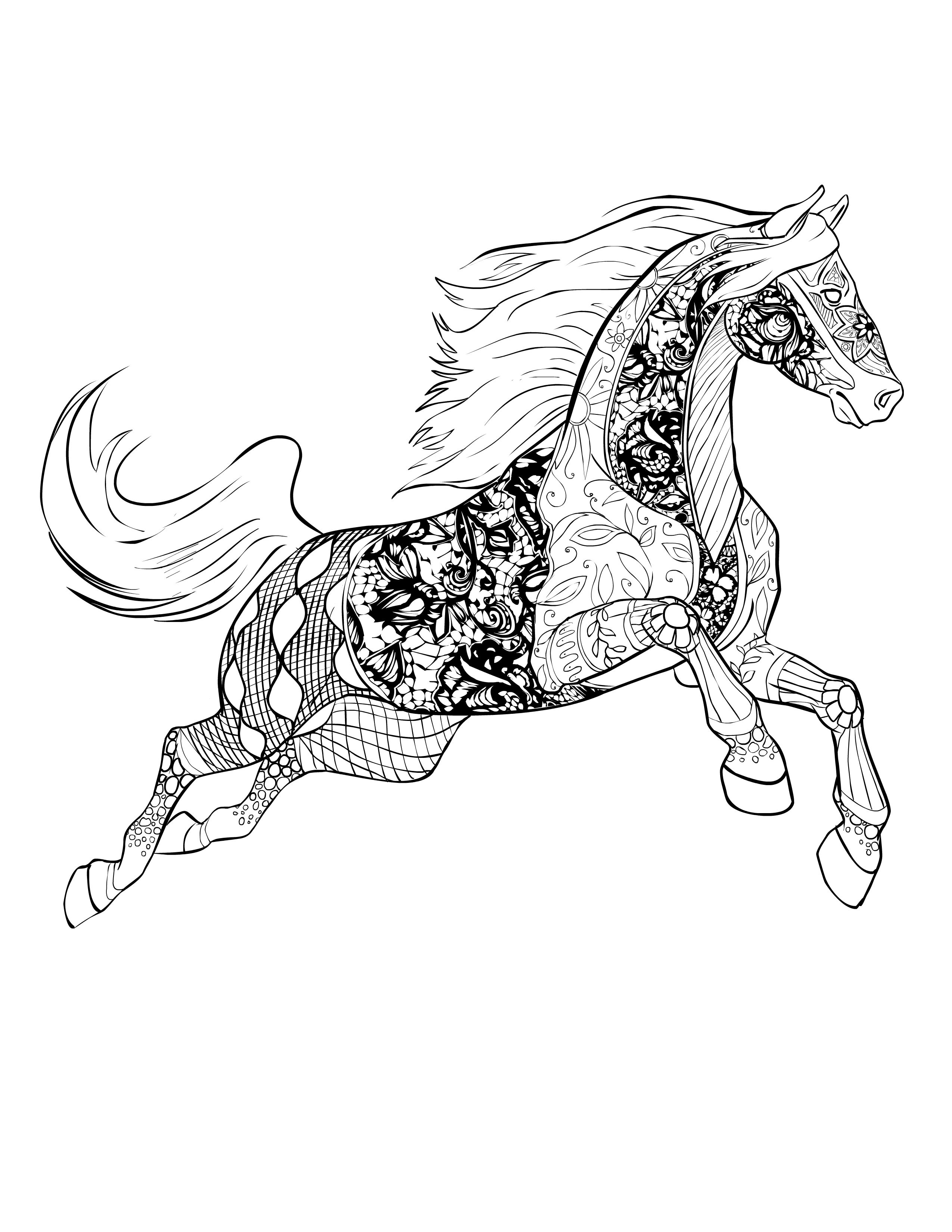 45 Horse Coloring Pages Realistic 35