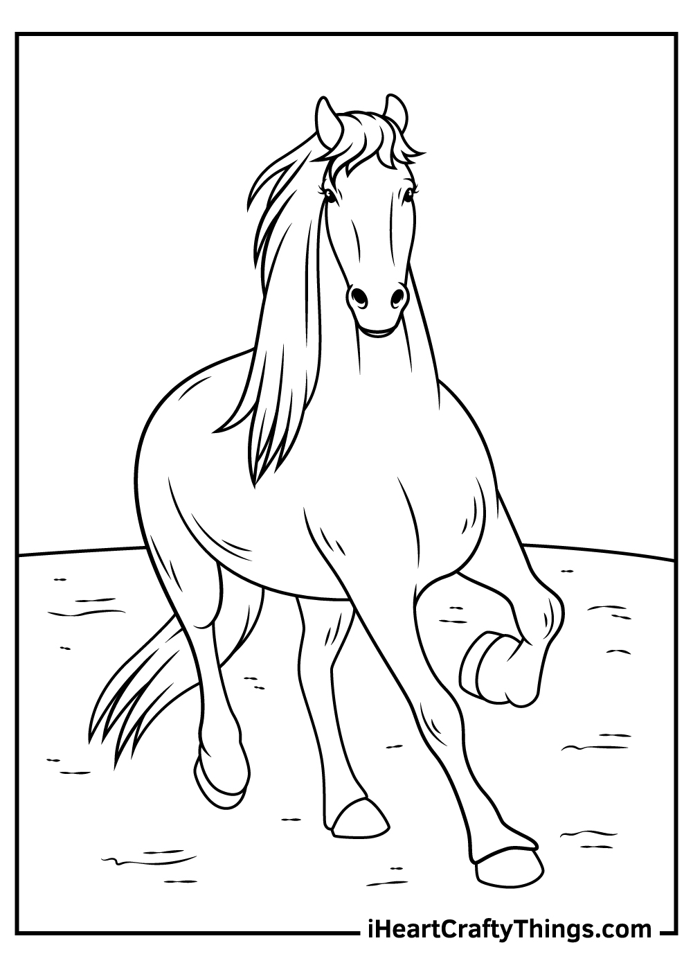 45 Horse Coloring Pages Realistic 36