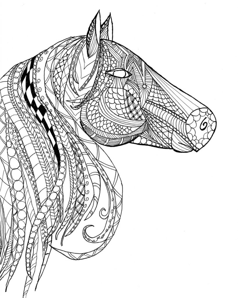 45 Horse Coloring Pages Realistic 5