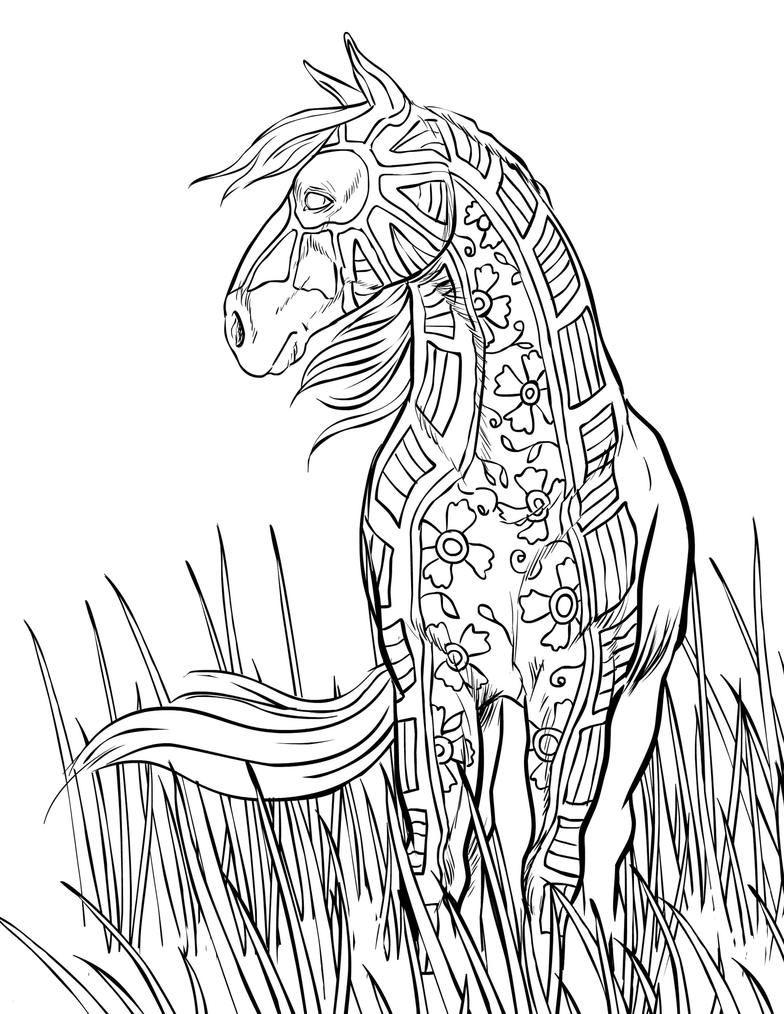 45 Horse Coloring Pages Realistic 6