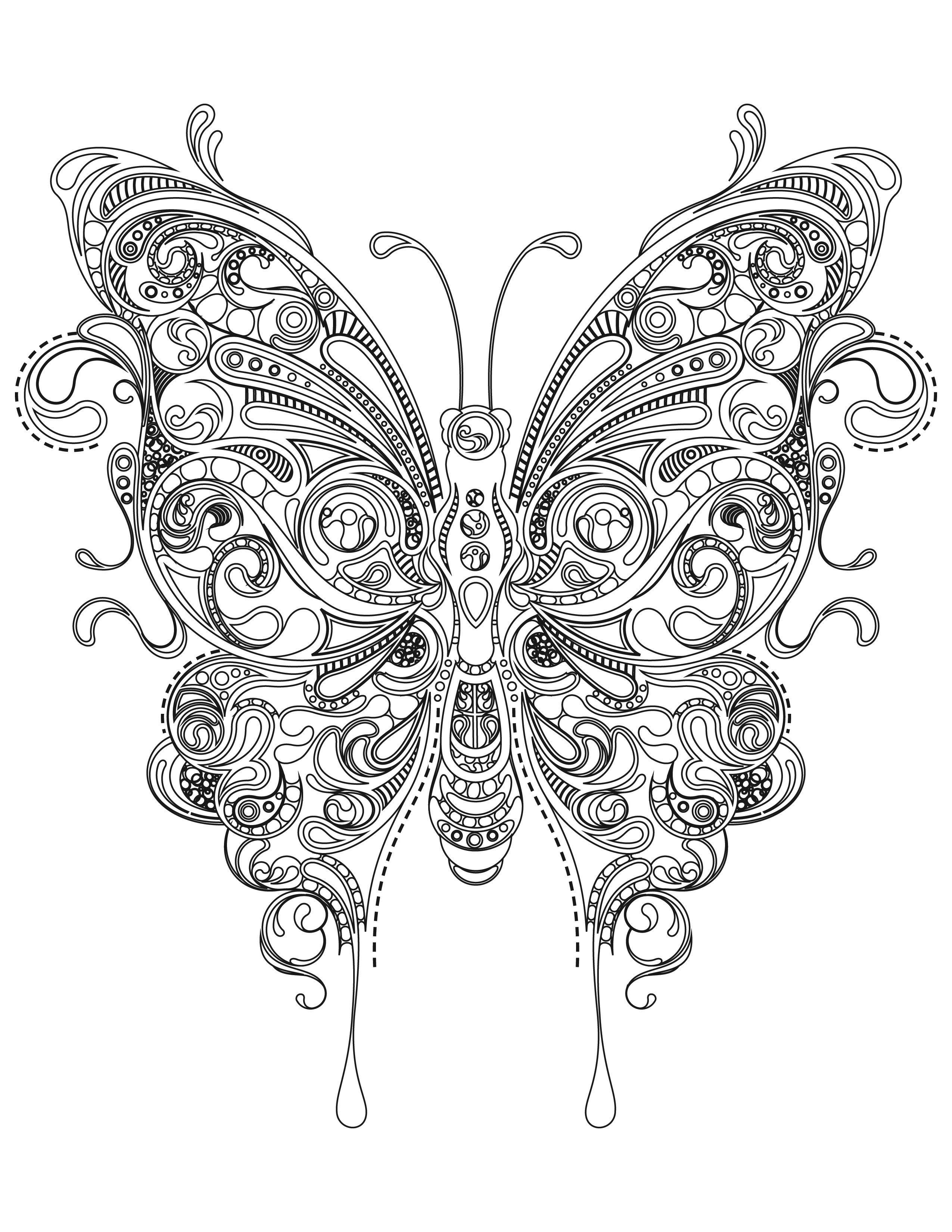 55 Butterflies Coloring Pages Printable 12