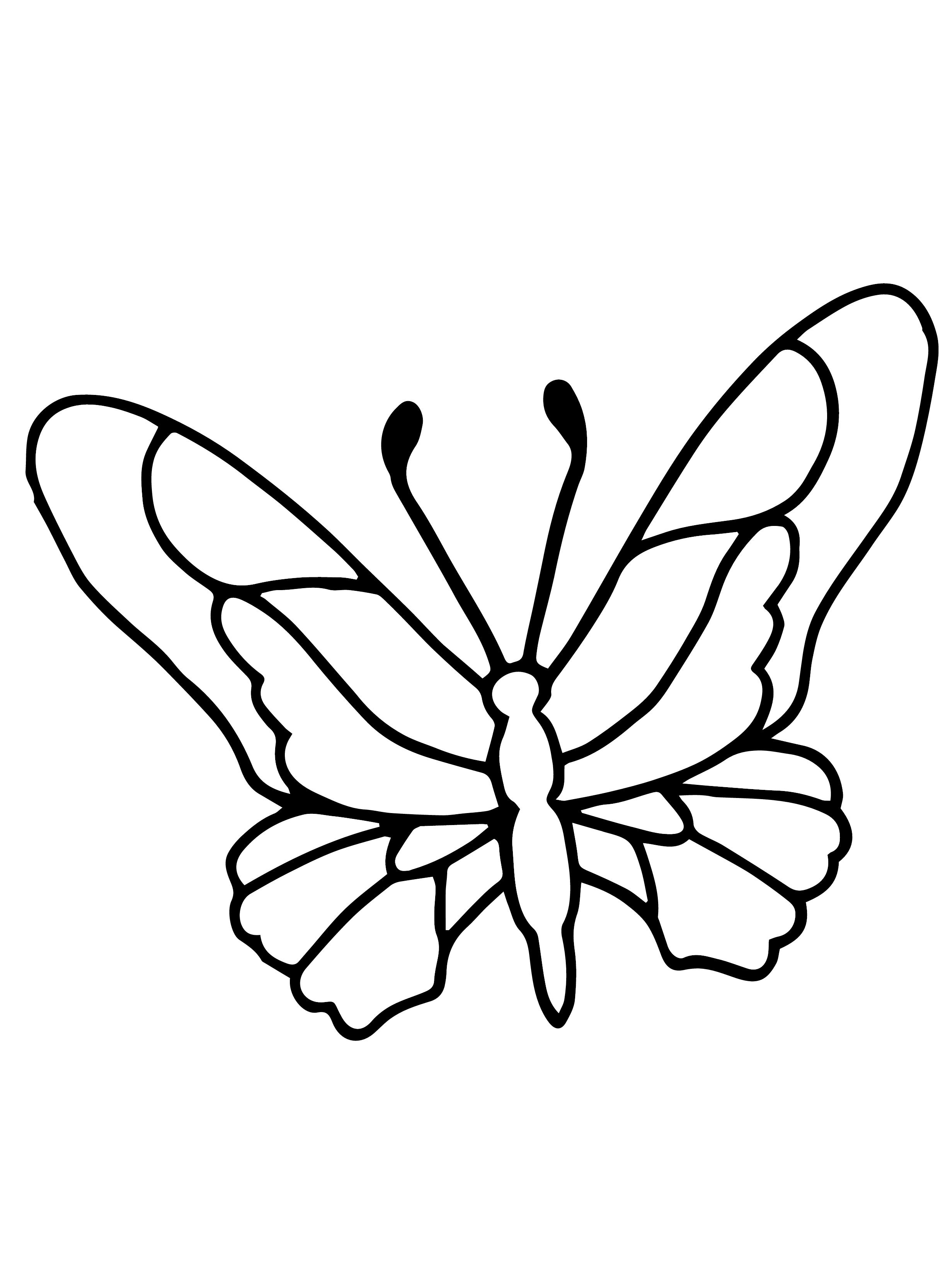 55 Butterflies Coloring Pages Printable 24