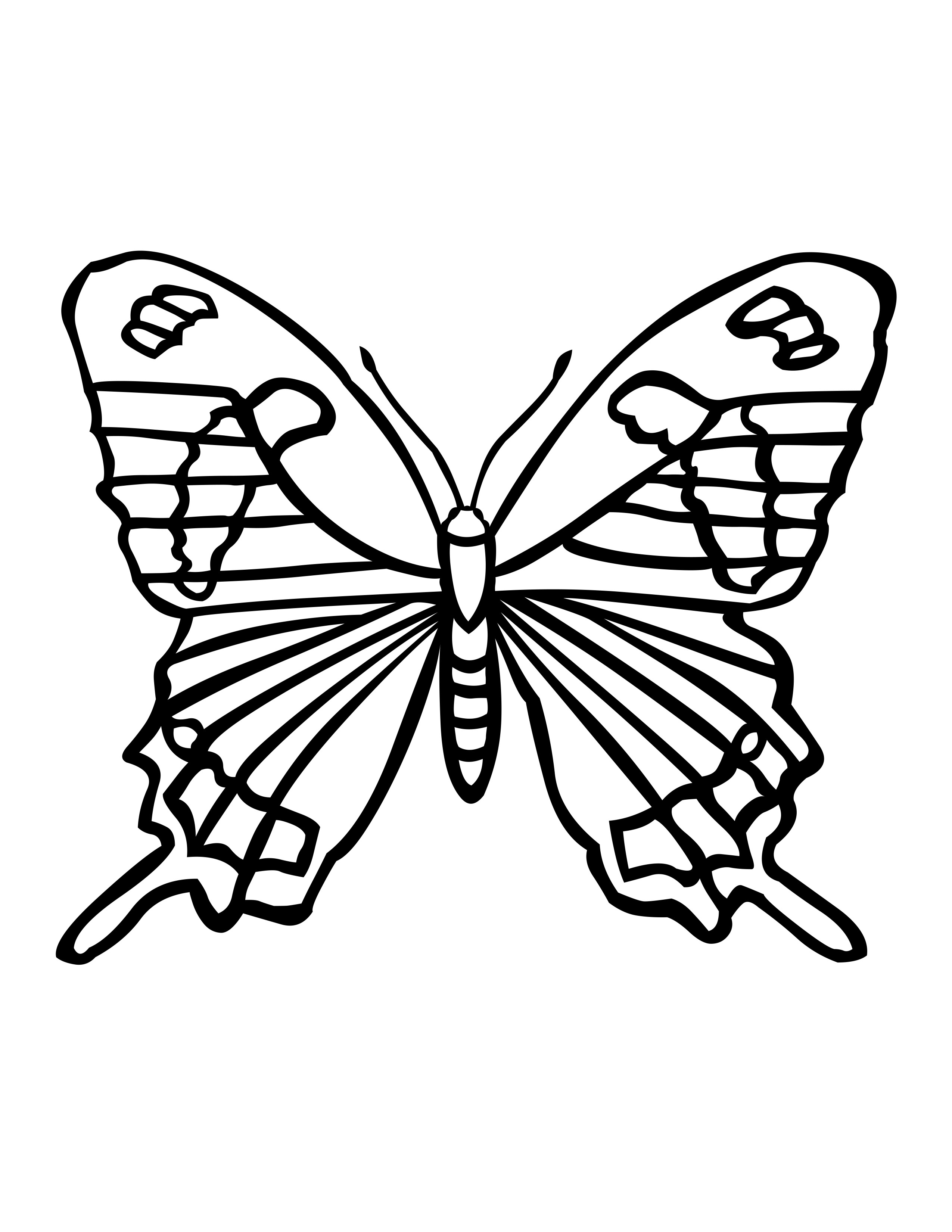 55 Butterflies Coloring Pages Printable 38