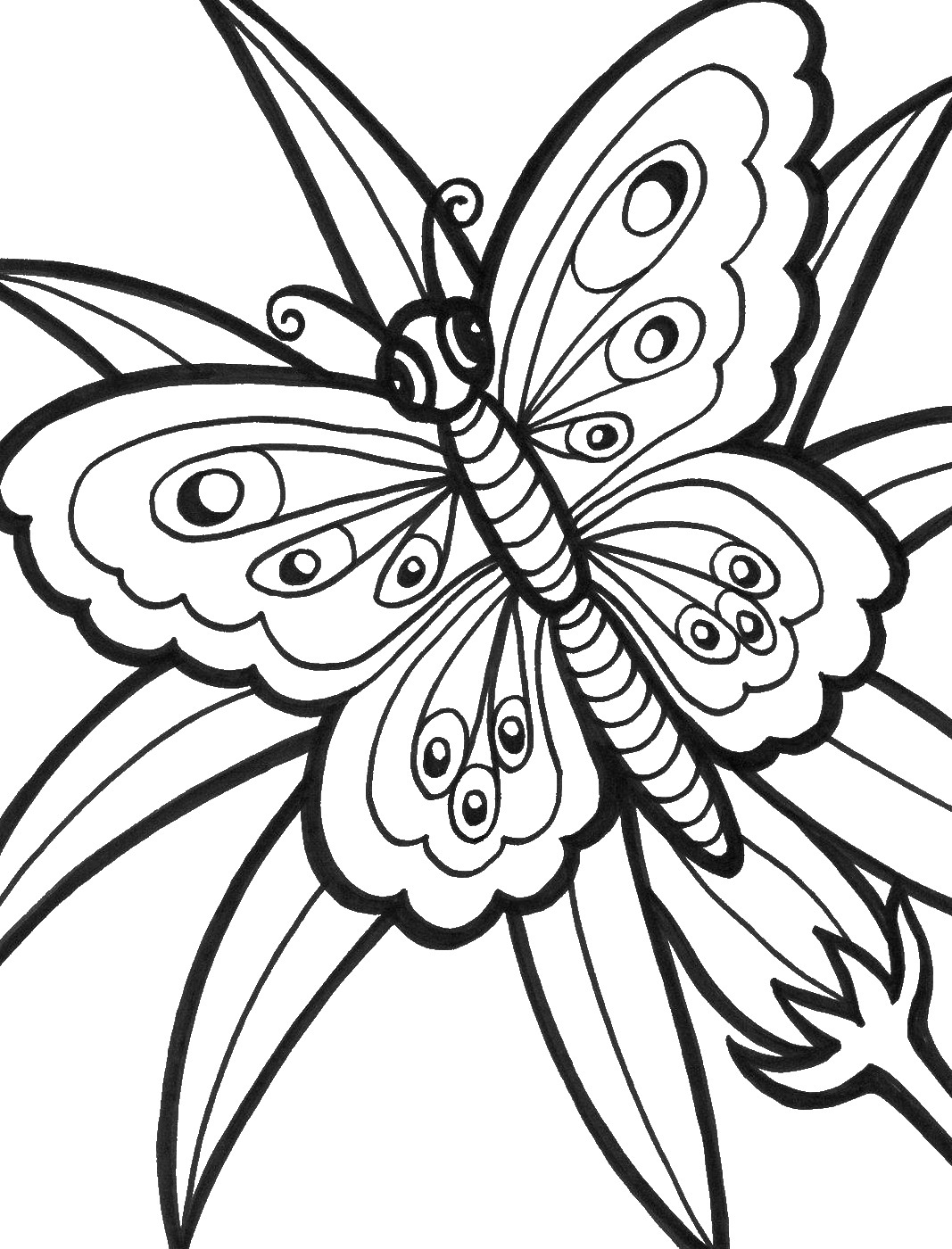 55 Butterflies Coloring Pages Printable 64