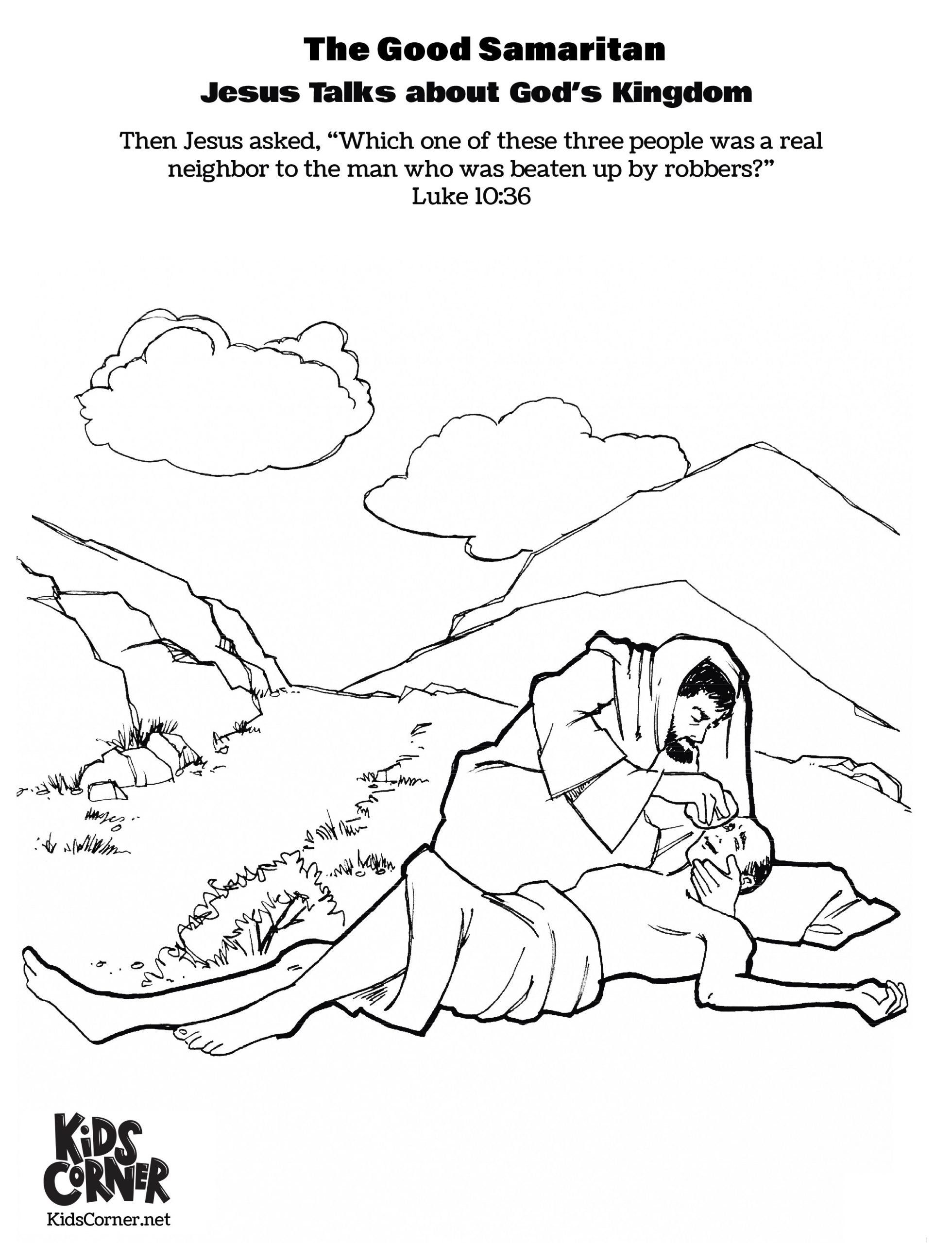 55 The Good Samaritan Coloring Page 18