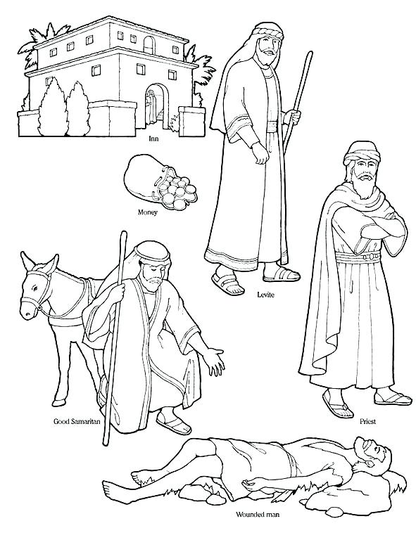 55 The Good Samaritan Coloring Page 21