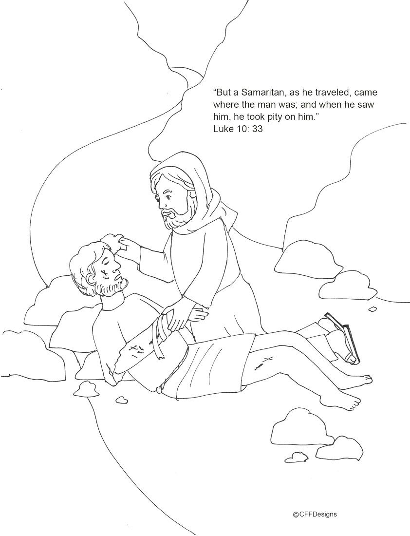 55 The Good Samaritan Coloring Page 22