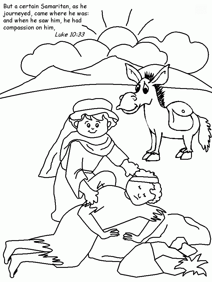 55 The Good Samaritan Coloring Page 31