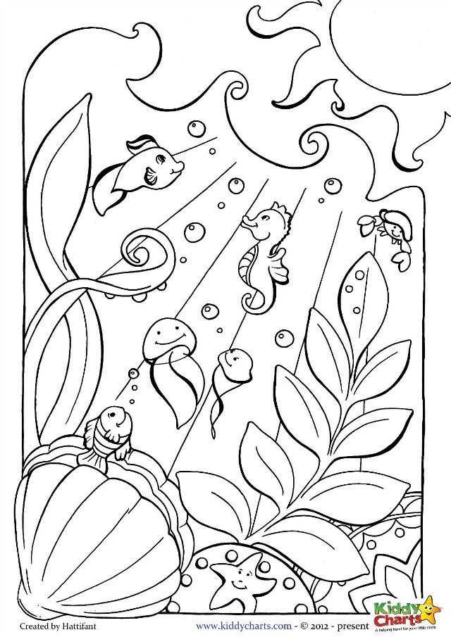 55 Underwater Ocean Coloring Pages For Adults 41