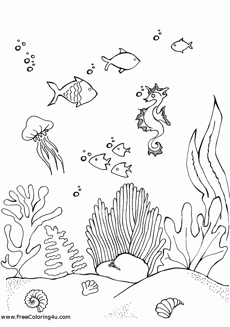 55 Underwater Ocean Coloring Pages For Adults 43