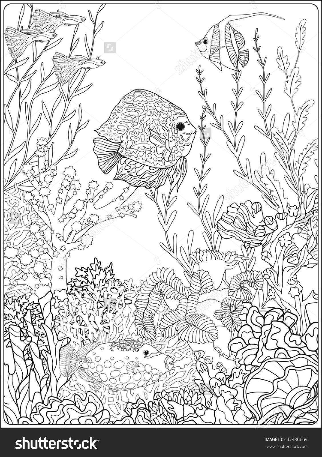 55 Underwater Ocean Coloring Pages For Adults 44