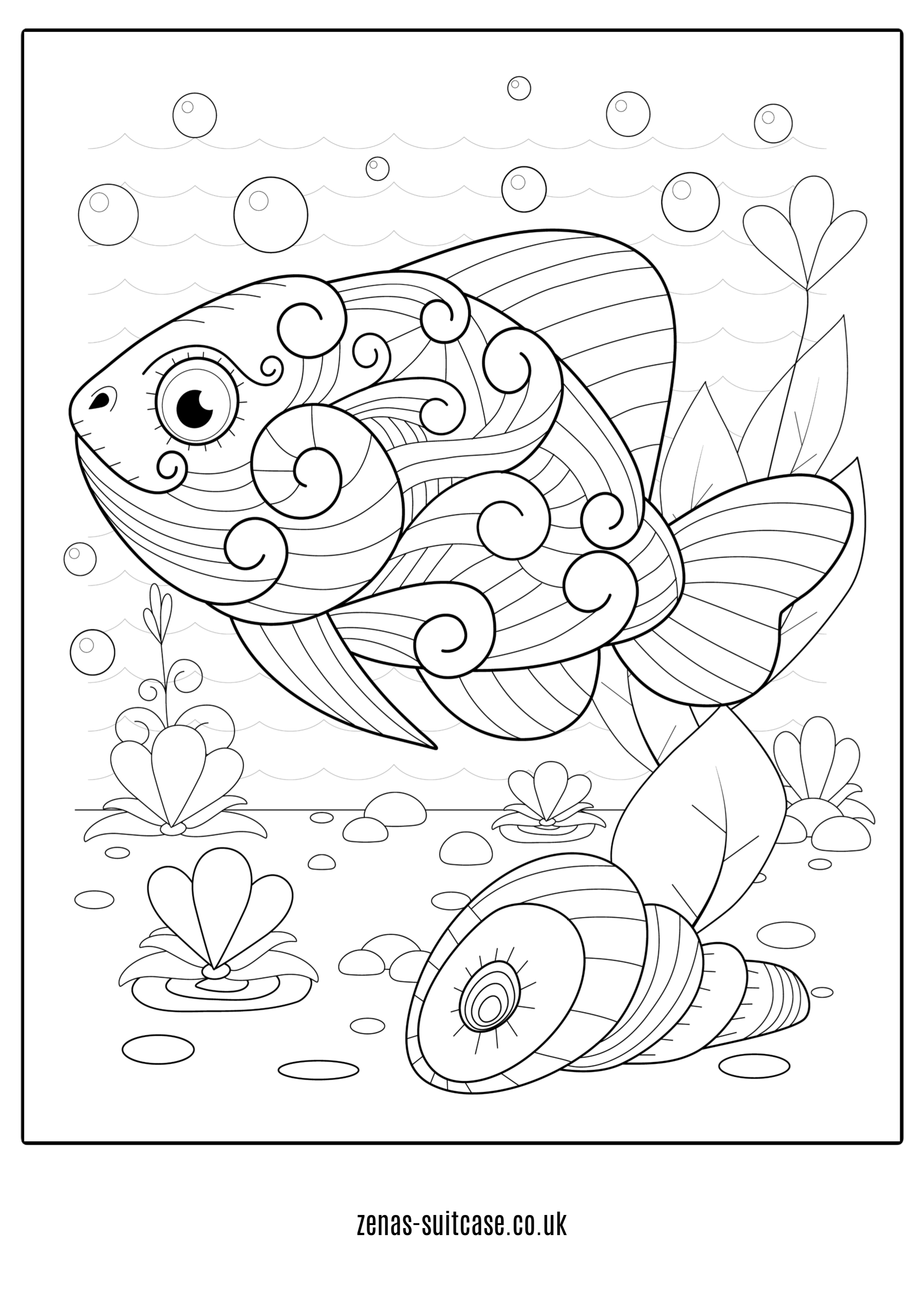 55 Underwater Ocean Coloring Pages For Adults 45