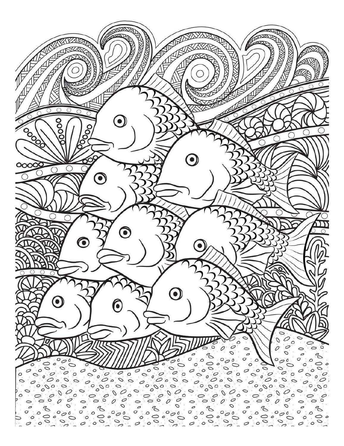 55 Underwater Ocean Coloring Pages For Adults 56