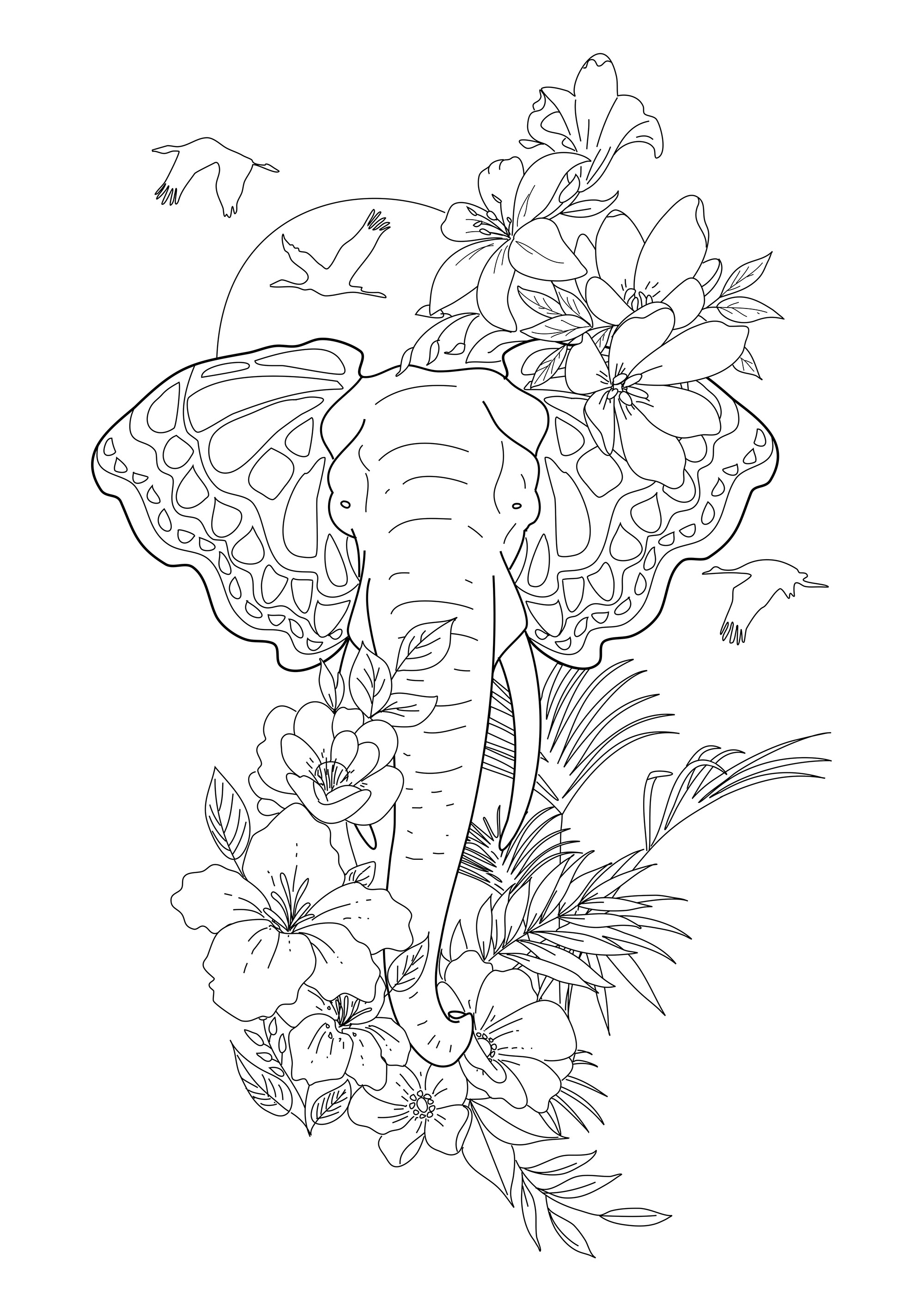 60 Realistic Elephant Coloring Pages 67