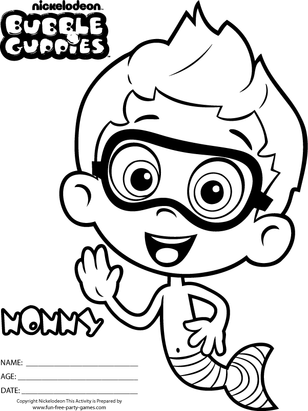 60 Printable Bubble Guppies Coloring Book 23