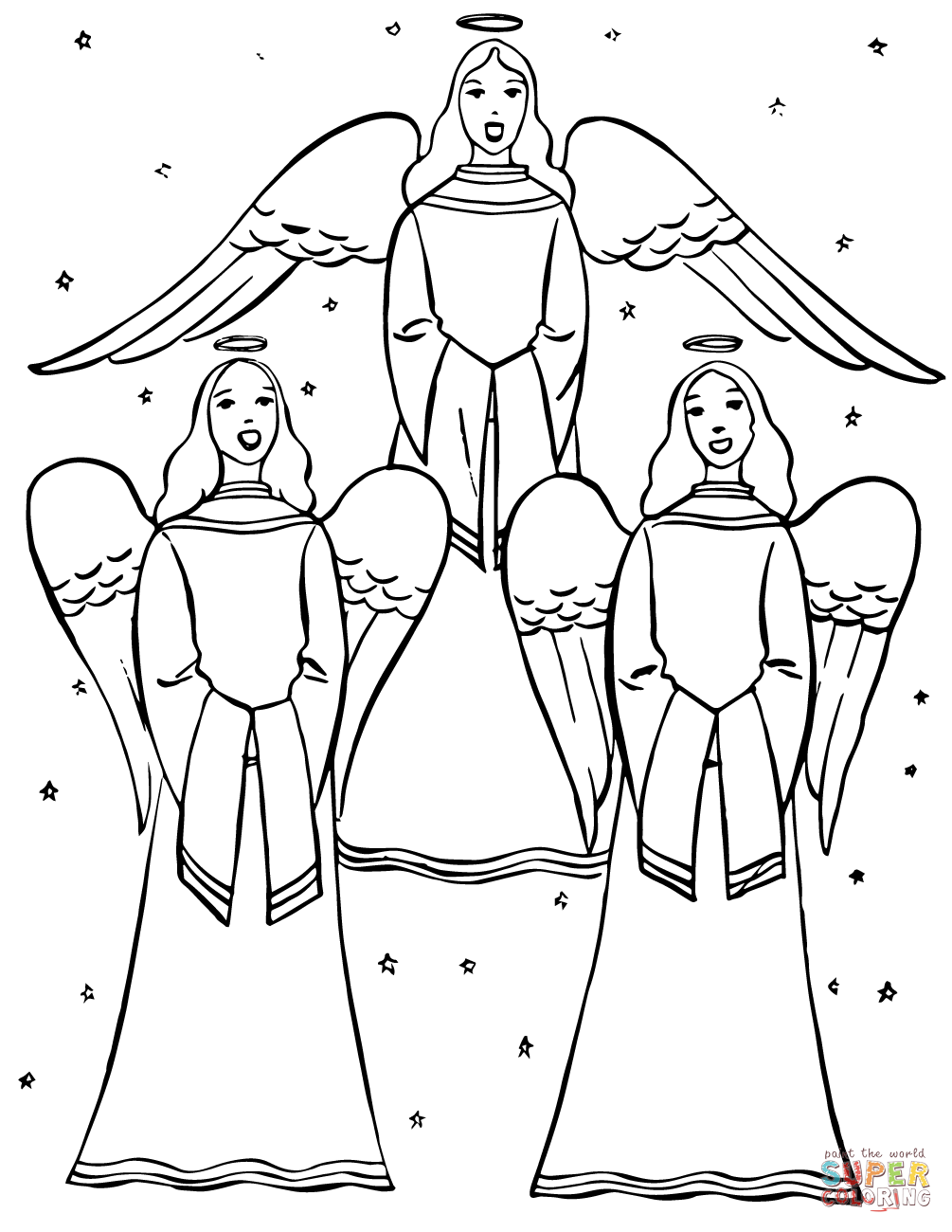 Get 85 Coloring Pages Of Christmas Angels Ideas 56